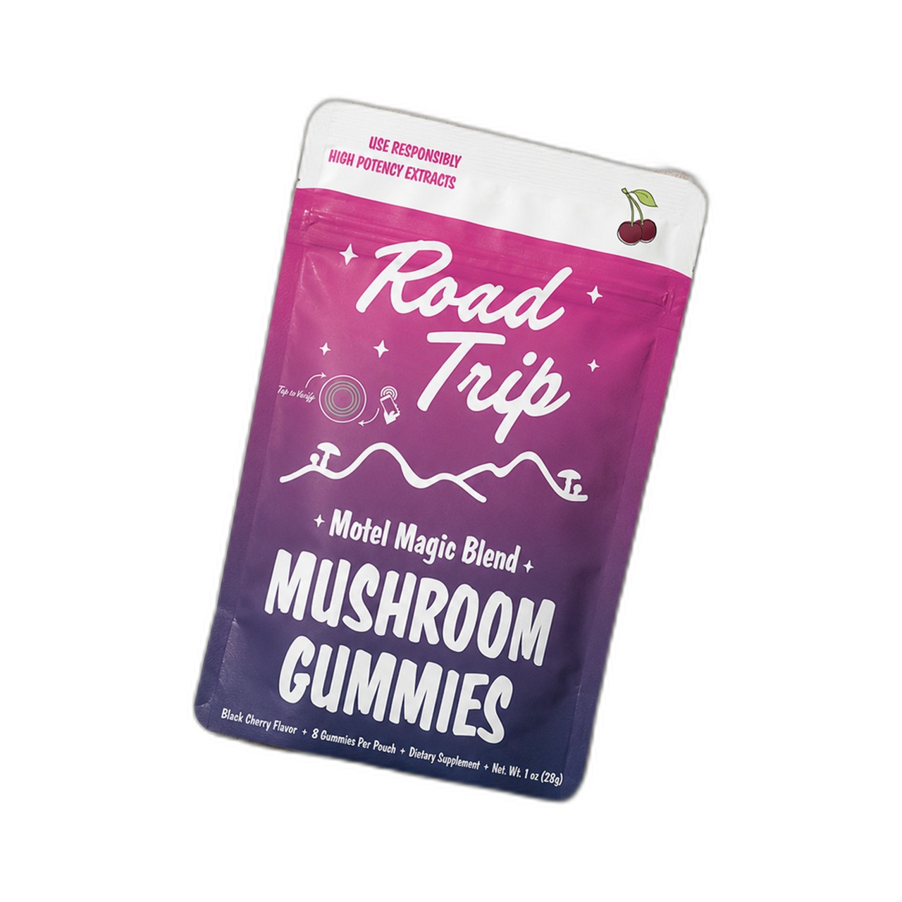 Road Trip mushroom gummies pouch