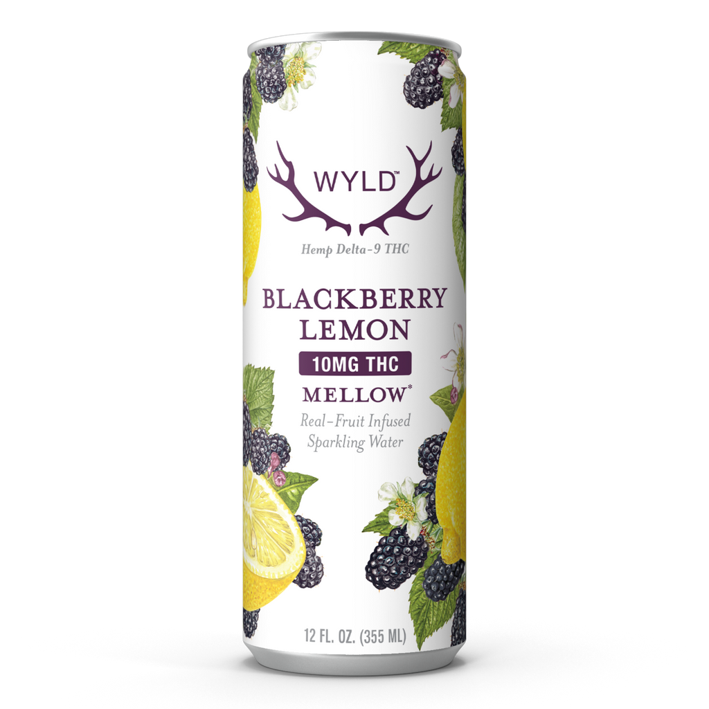 Blackberry Lemon THC Sparkling Water | Mellow - Wyld 10mg THC