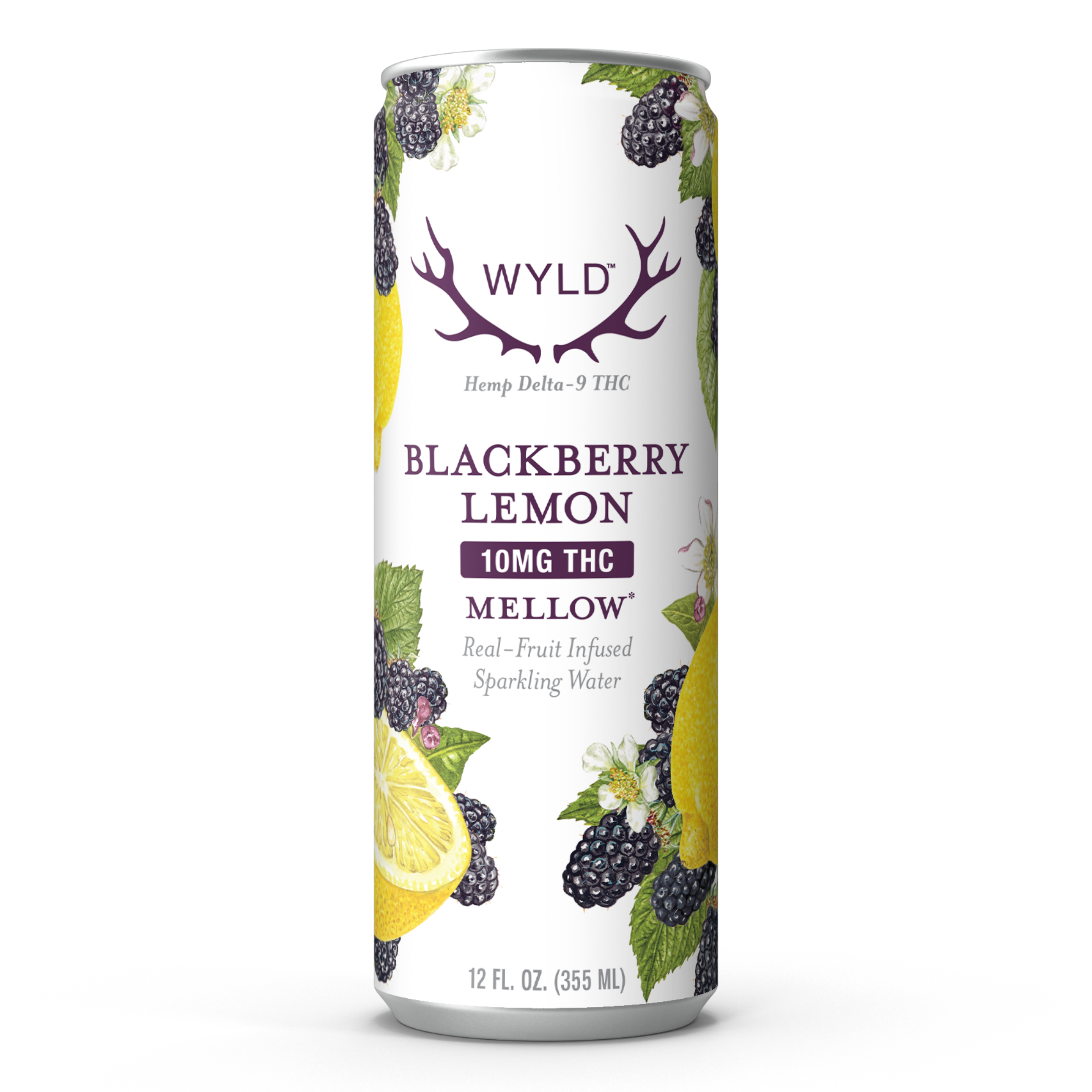 Blackberry Lemon THC Sparkling Water | Mellow - Wyld 10mg THC