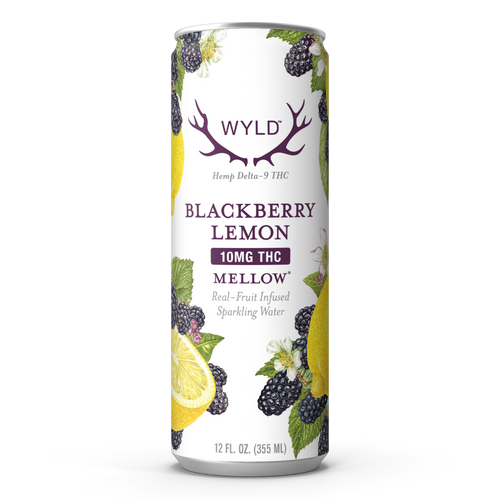 Blackberry Lemon THC Sparkling Water | Mellow - Wyld 10mg THC