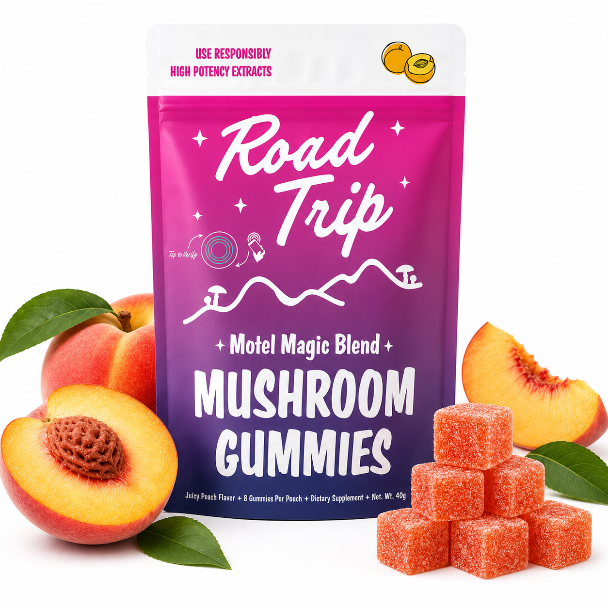 Motel Magic Mushroom Gummies - Juicy Peach alt view