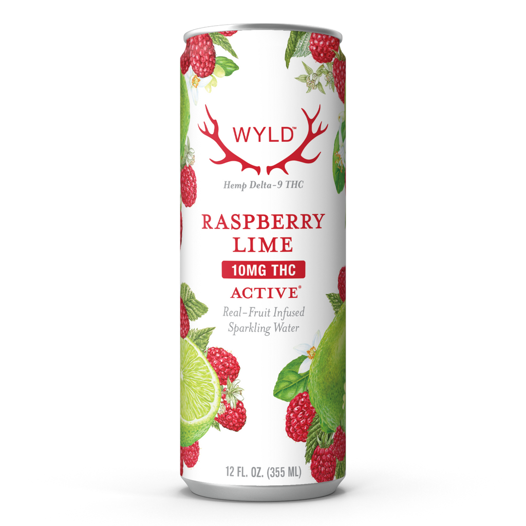 Raspberry Lime THC Sparkling Water | Active - Wyld 10mg THC