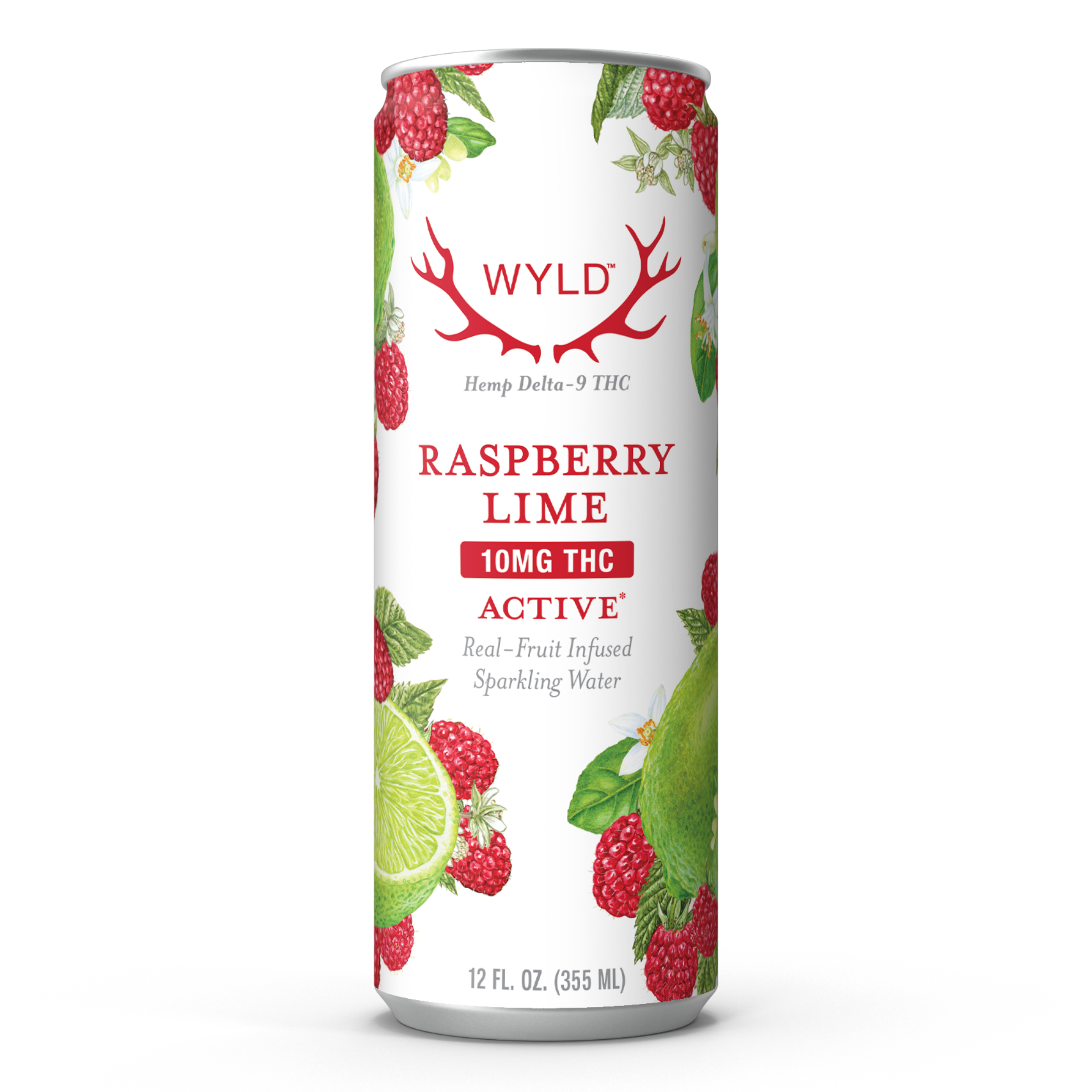 Raspberry Lime THC Sparkling Water | Active - Wyld 10mg THC