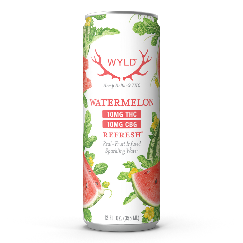 Watermelon THC:CBG Sparkling Water | Refresh - Wyld 10mg THC