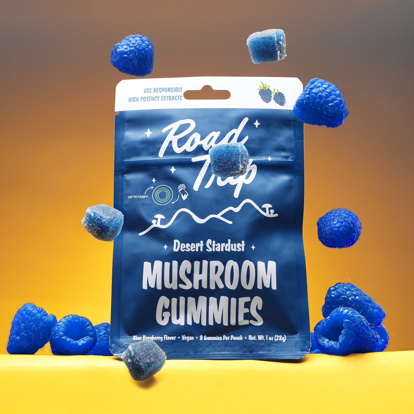 Desert Stardust Mushroom Gummies - Blue Raspberry - Smoke Shop Go