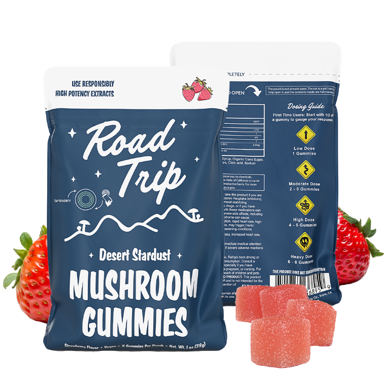 Desert Stardust Strawberry Mushroom Gummies by Road Trip