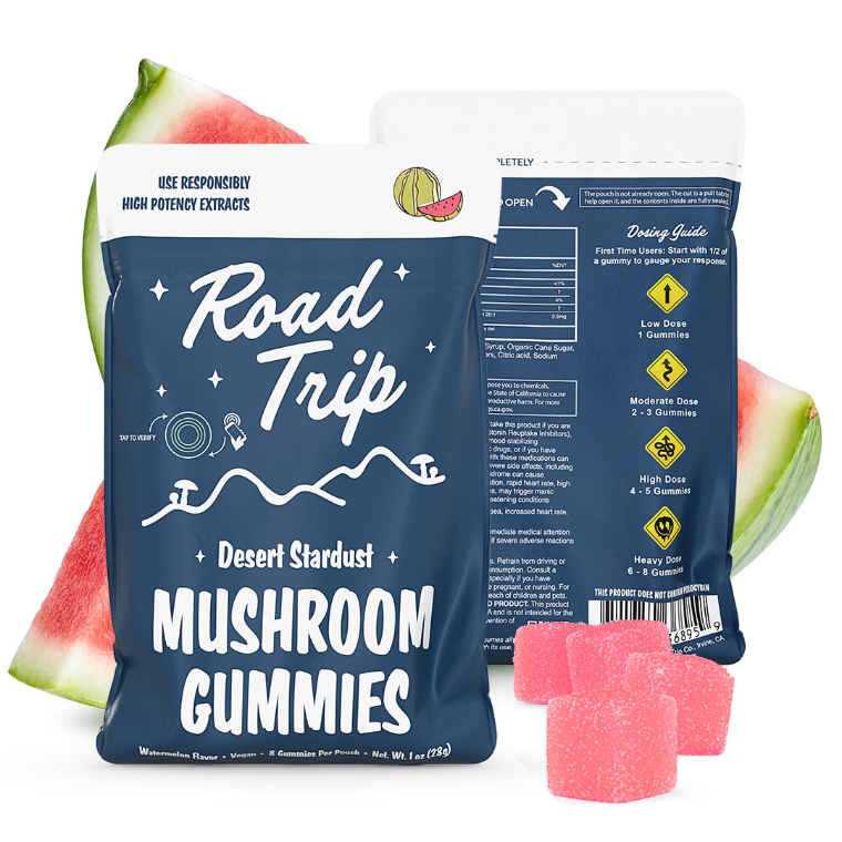 Desert Stardust Watermelon Mushroom Gummies by Road Trip