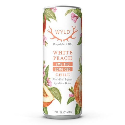Low-Dose White Peach THC Seltzer by Wyld