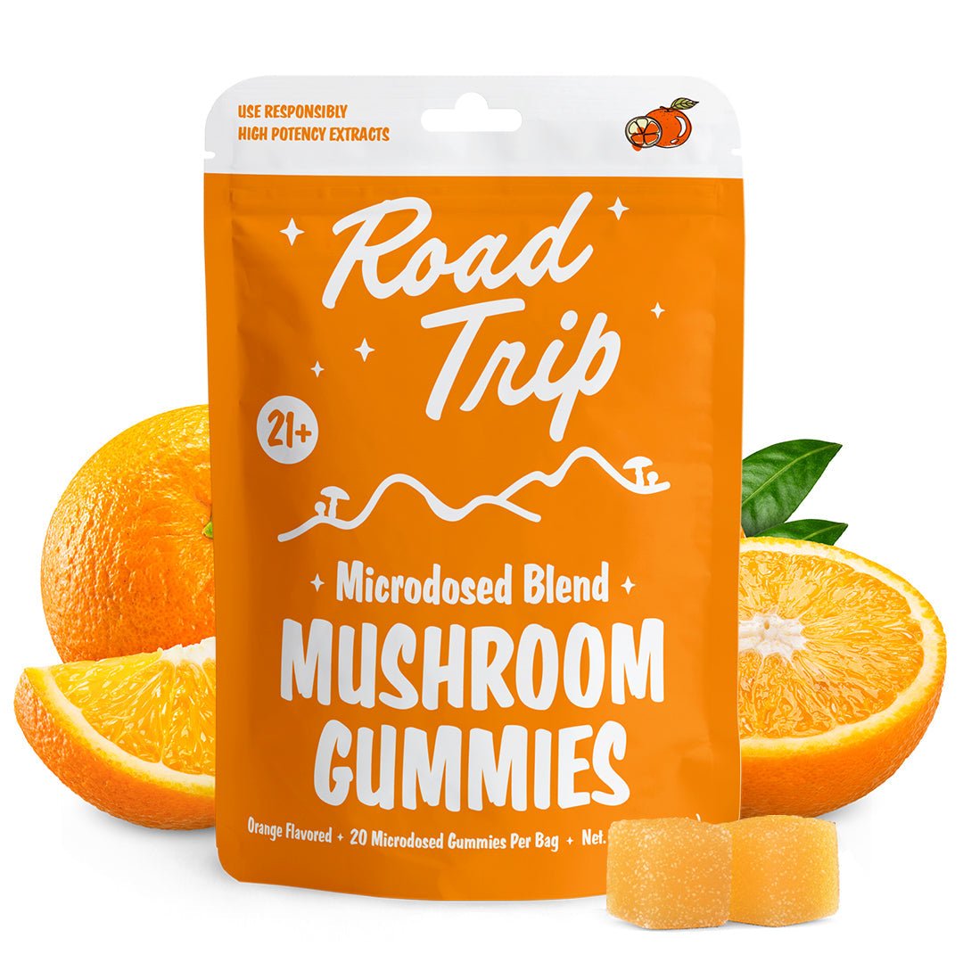 Road Trip - MICRODOSED Gummies + Functional Mushrooms - Orange - Smoke Shop Go